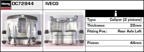 DELCO REMY Тормозной суппорт DC72950